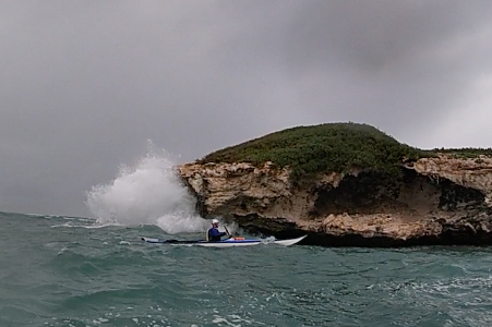 Waves crashed into the Island in spectacular fashion